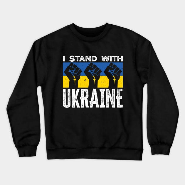 I Stand With Ukraine, Support Ukraine Crewneck Sweatshirt by Coralgb